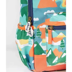 Kinderrucksack "Berge" grün-orange