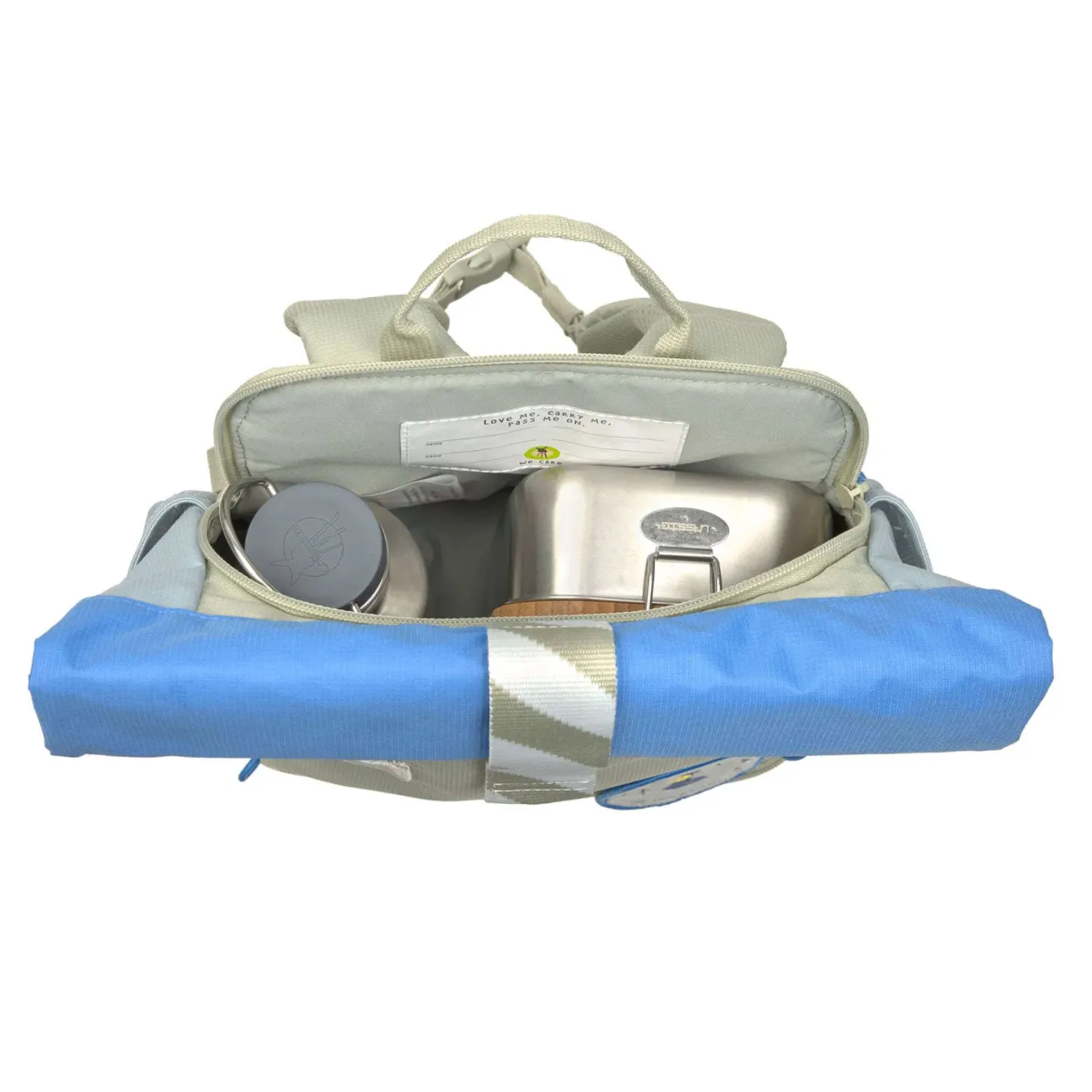 Kinderrucksack Rolltop 11L grün/blau