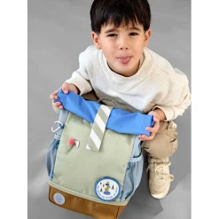 Kinderrucksack Rolltop 11L grün/blau