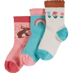 Kindersocken 3er Set "Hase" rosa 15-18