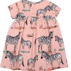 Kleid & Leggings Set Zebra lachsrosa 80