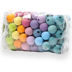 Kleine Holzperlen Pastell (120 Stück)