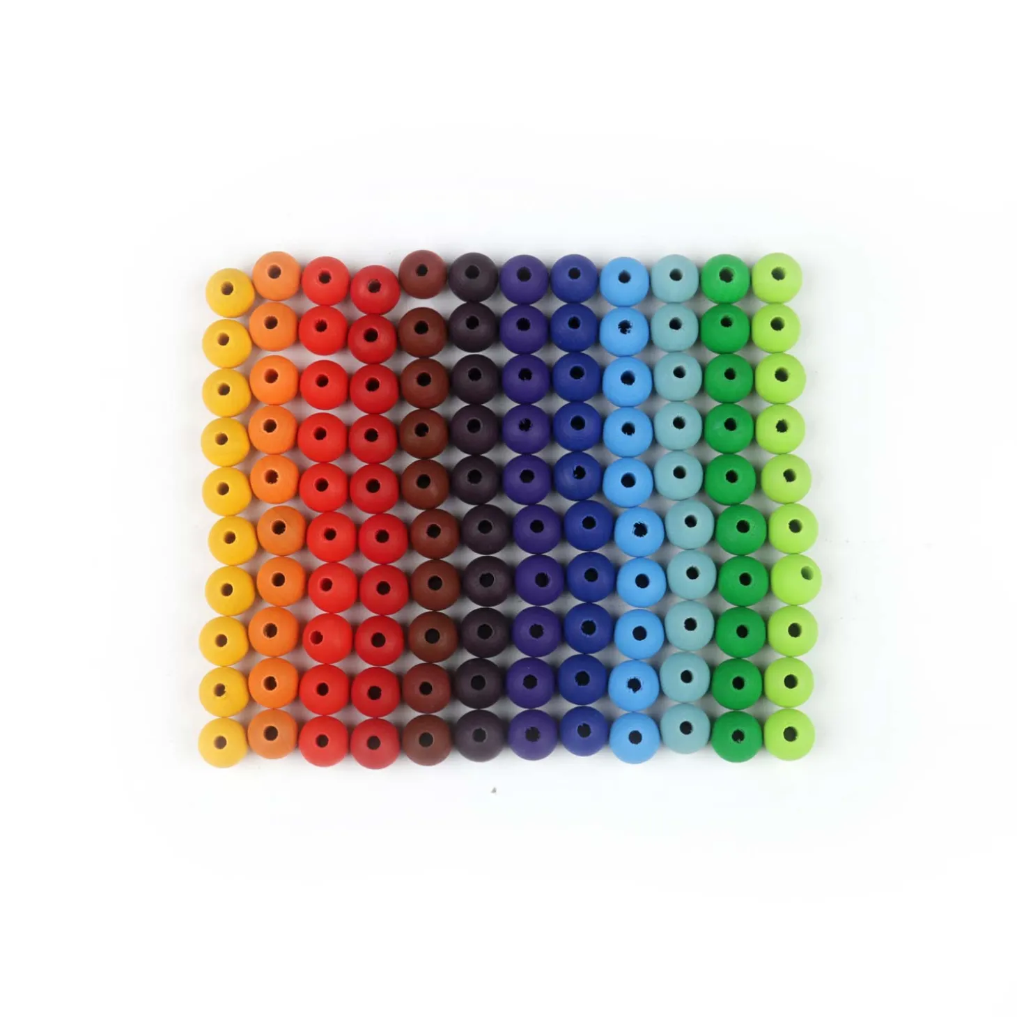 Kleine Holzperlen Regenbogen (120 Stück)