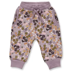 Krabbelhose "Flowers" mauve 62/68