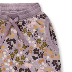 Krabbelhose "Flowers" mauve 62/68