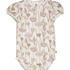 Kurzarmbody "Mohnblumen" hellrosa 62