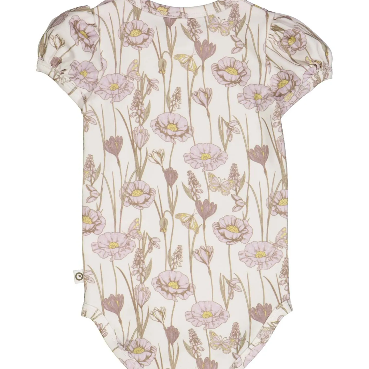 Kurzarmbody "Mohnblumen" hellrosa 62