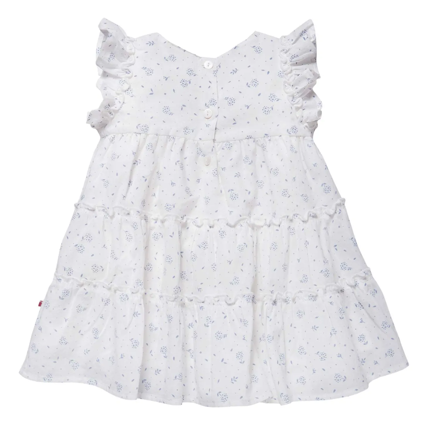 Kurzarm-Sommerkleid "Streublumen" weiß 86/92