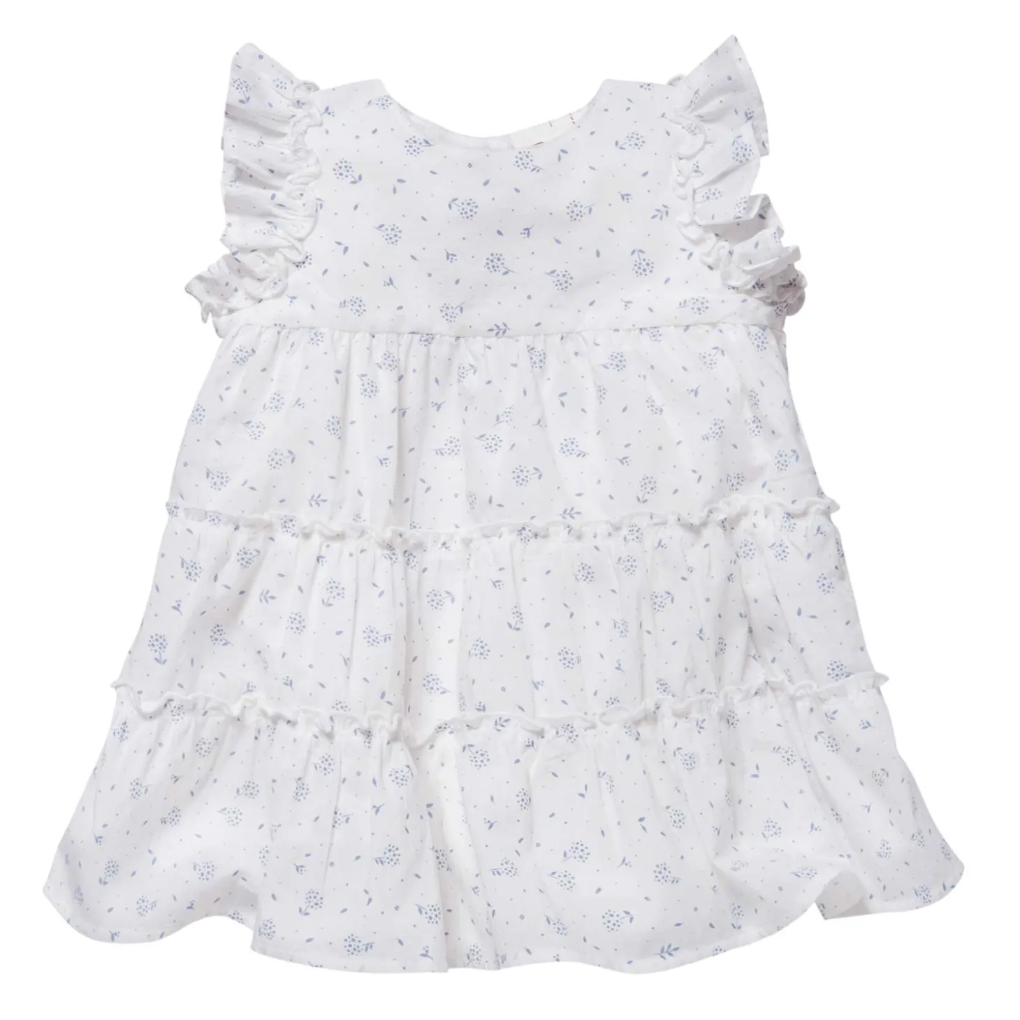 Kurzarm-Sommerkleid "Streublumen" weiß 86/92