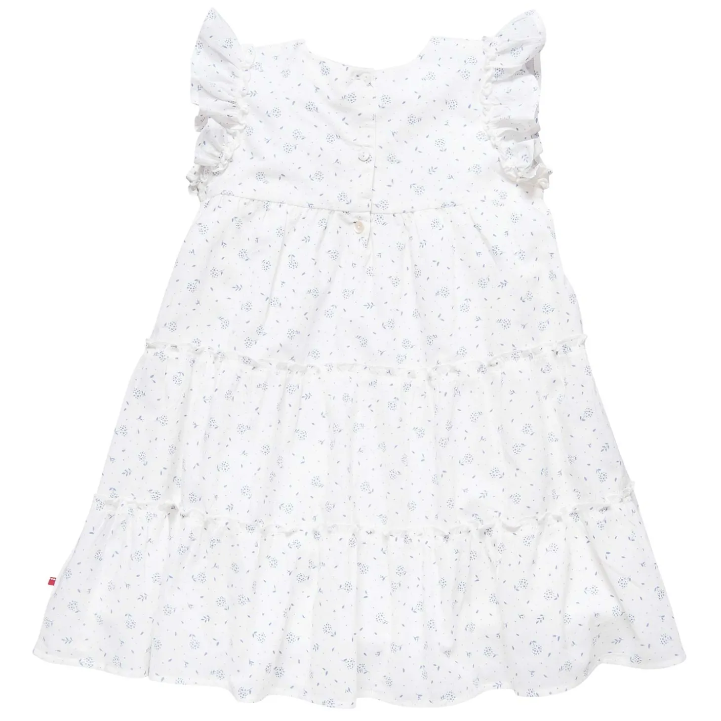 Kurzarm-Sommerkleid "Streublumen" weiß 116