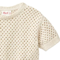 Kurzarm-Strickpullover natur 98/104