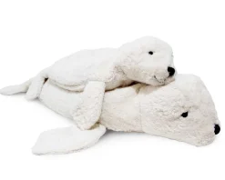 Kuscheltier Robbe weiß Wärmekissen Kirschkern