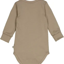 Langarmbody braunbeige 68