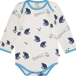 Langarmbody "Frosch" ultramarin 50/56