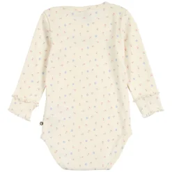 Langarmbody mit Kragen „Blümchen“ creme 80