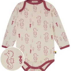 Langarmbody "Seepferdchen" rouge 86/92