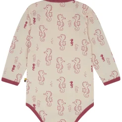 Langarmbody "Seepferdchen" rouge 86/92