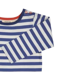Langarmshirt blau gestreift 116
