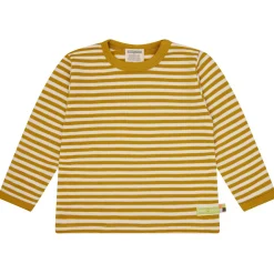 Langarmshirt curry geringelt  110/116