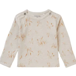 Langarmshirt "Gräser" natur melange 68
