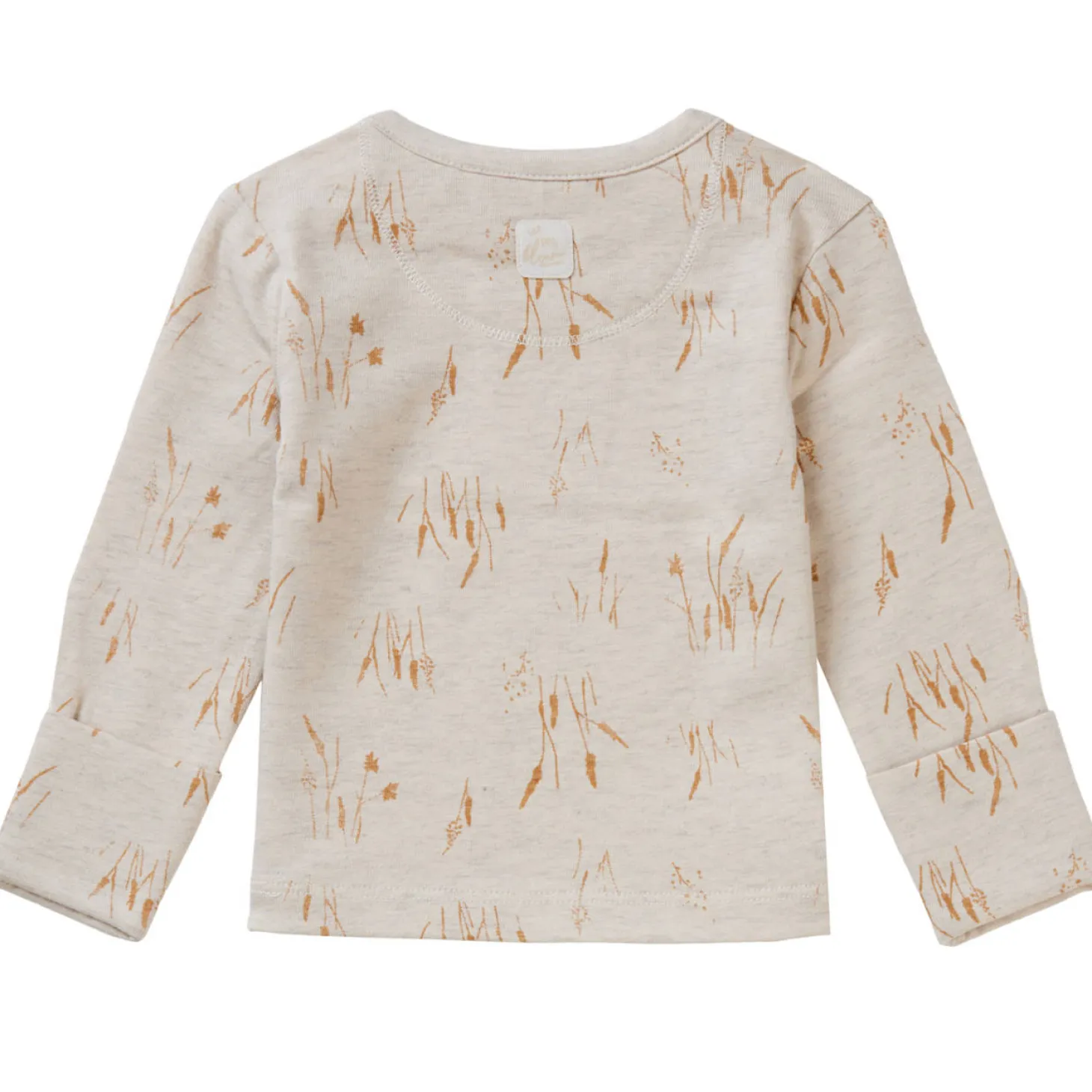 Langarmshirt "Gräser" natur melange 68