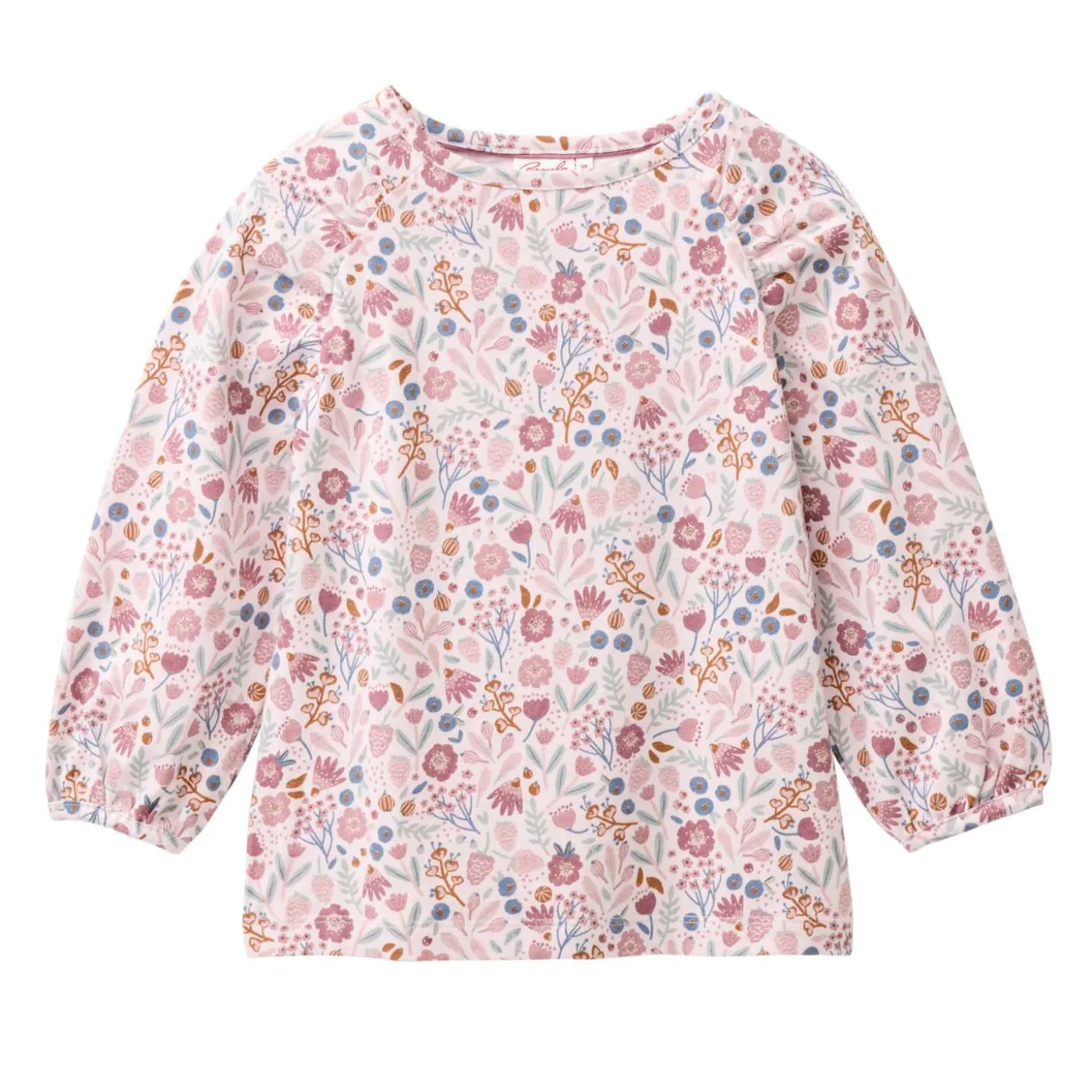 Langarmshirt "Herbstblüten" rosa 122/128