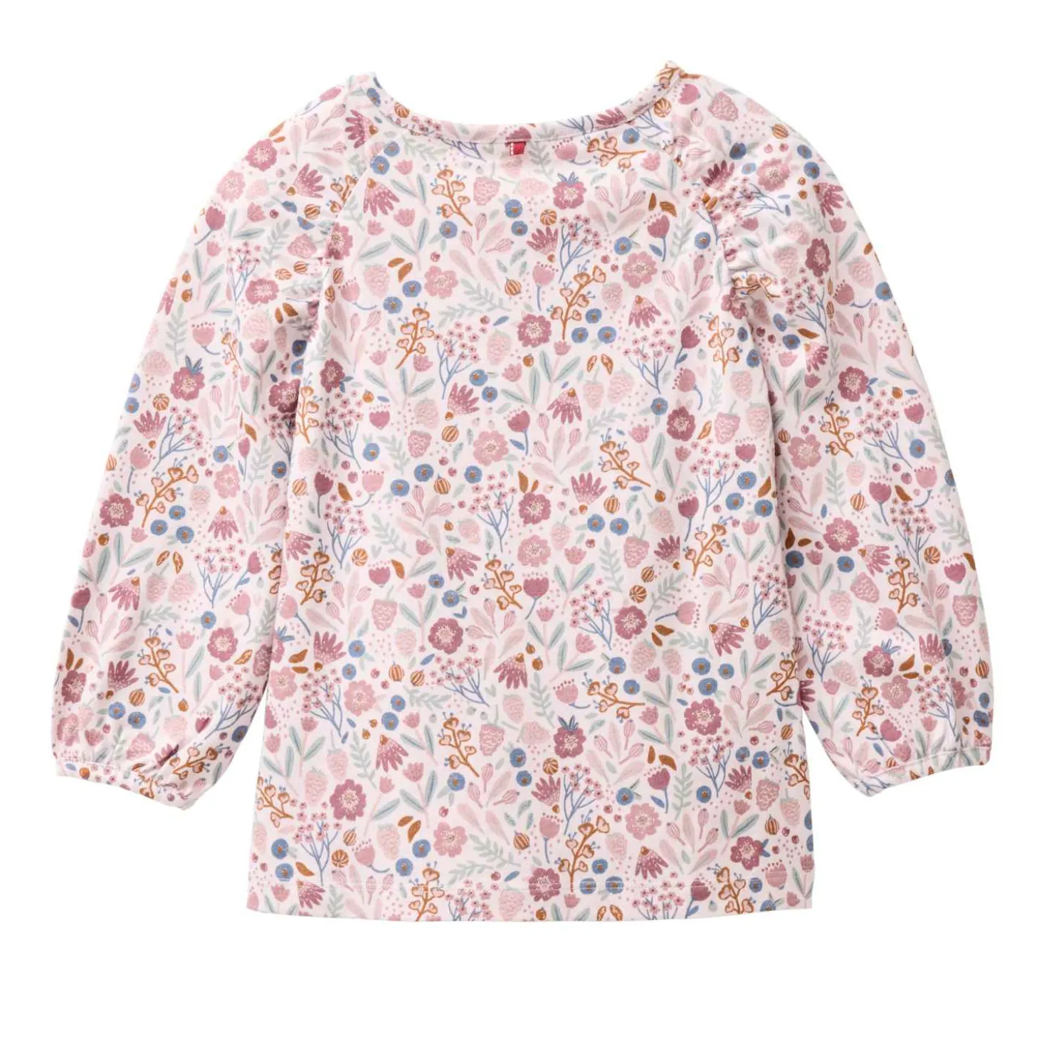 Langarmshirt "Herbstblüten" rosa 122/128