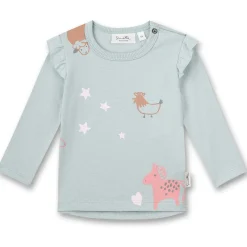 Langarmshirt "Hoftiere" hellblau 74