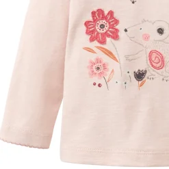 Langarmshirt "Maus" puderrosa 50/56