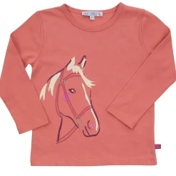 Langarmshirt "Pferdekopf" cinnamon 116