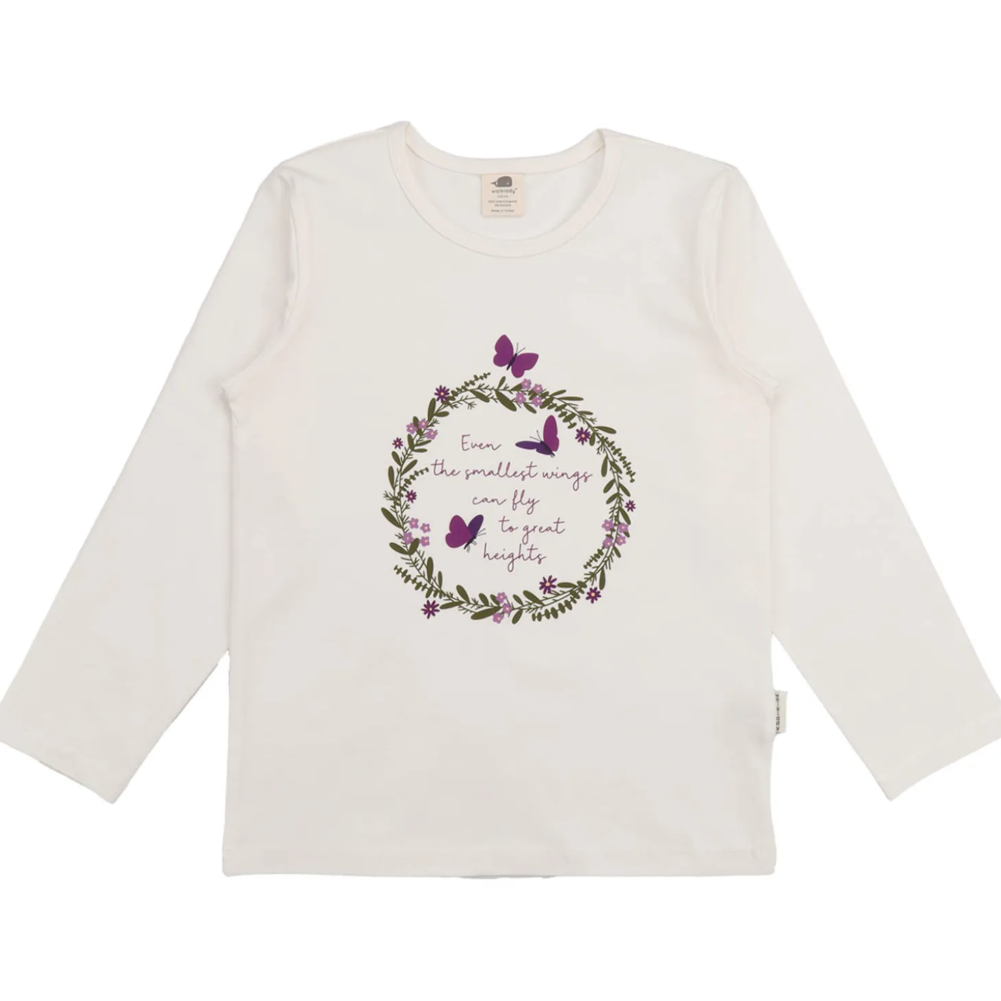 Langarmshirt "Schmetterling" weiß 116