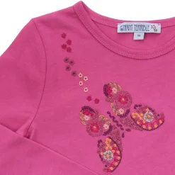 Langarmshirt "Schmetterling" fuchsia 98