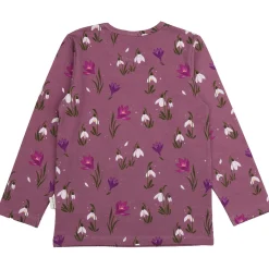Langarmshirt "Schneeflocken" mauve 92