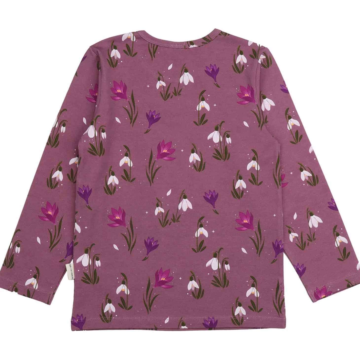 Langarmshirt "Schneeflocken" mauve 92
