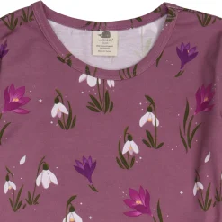 Langarmshirt "Schneeflocken" mauve 92