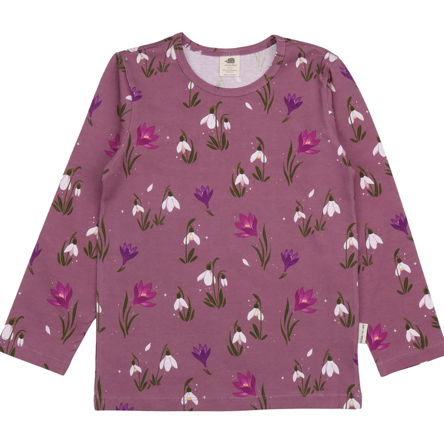 Langarmshirt "Schneeflocken" mauve 92