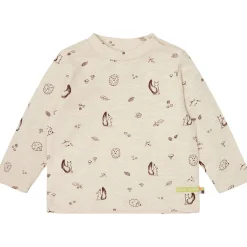 Langarmshirt "Waldleben" hellbeige 62/68
