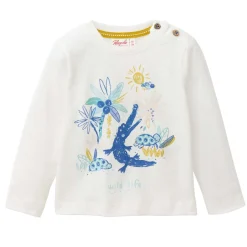 Langarmshirt "Wild life" weiß 74/80