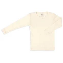Langarmshirt Wolle Seide Kinder natur 92