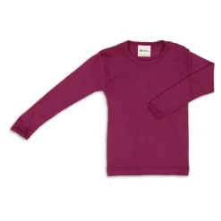 Langarmshirt Wolle Seide Kinder orchidee 92