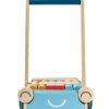Lauflernwagen Holz blau mit Gesicht