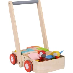 Lauflernwagen Holz Papageien