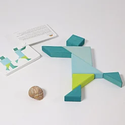 Legespiel Tangram türkis