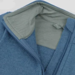 Leichte Walkjacke "Zipper" taubenblau 86/92
