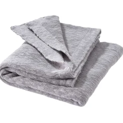 Leinen Decke 80x100 cm grau
