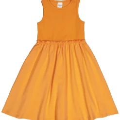 Mädchen Sommerkleid orange 110