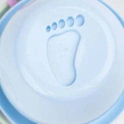 Mini-Eimer "Babyfoot" pastell blau