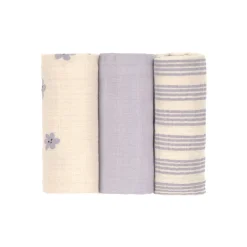 Mulltücher 3er Set 60x60cm lila