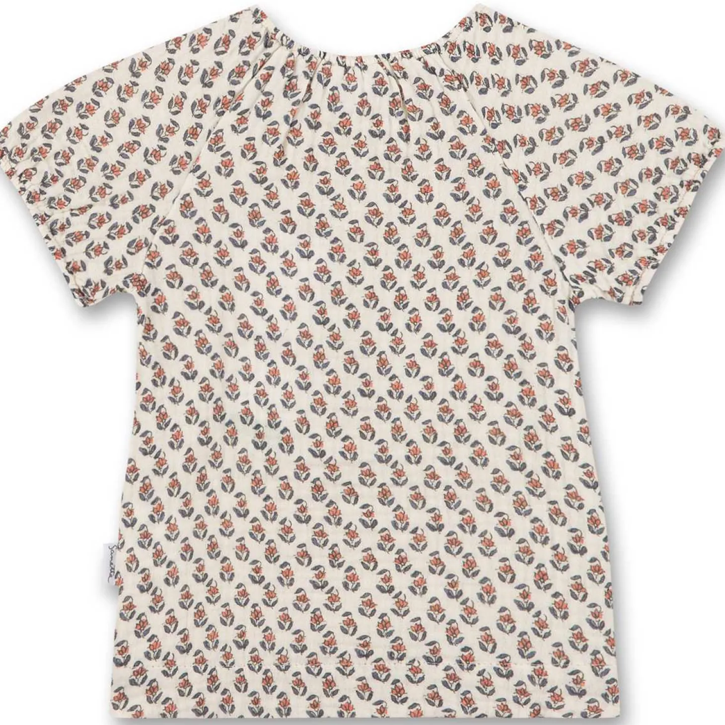 Musselin-Kleid Allover-Print creme 74