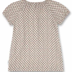 Musselin-Kleid Allover-Print creme 74